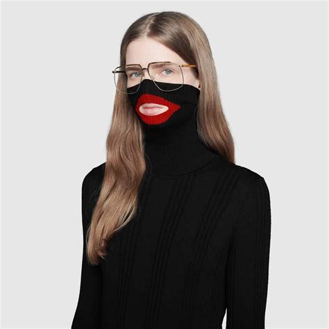 balaclava knit gucci|Gucci black sweater.